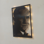 Atatürk Silüet Işıklı Duvar Dekoru – Şık ve Anlamlı Tasarım - Görsel 2