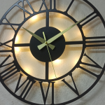 Roma Rakamlı Işıklı Duvar Saati - Şık ve Dekoratif Tasarım - Görsel 4