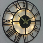 Roma Rakamlı Işıklı Duvar Saati - Şık ve Dekoratif Tasarım - Görsel 3