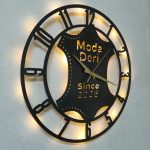 Deri Firmalarına Özel Işıklı Duvar Saati Tasarımı 50x50 cm - Görsel 2