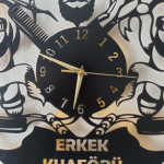 Erkek Kuaförü İçin Özel Tasarım Işıklı Duvar Saati 50x50 cm - Görsel 6
