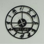 Veteriner Kliniğine İsimli Duvar Saati 40x40 cm - Görsel 2