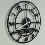 Veteriner Kliniğine İsimli Duvar Saati 40x40 cm - Görsel 3