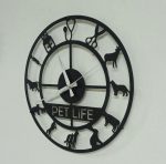 Veteriner Kliniğine İsimli Duvar Saati 40x40 cm - Görsel 4