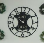 Deri Firmasına Özel İsimli Duvar Saati 40x40 cm - Görsel 2