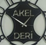 Deri Firmasına Özel İsimli Duvar Saati 40x40 cm - Görsel 6