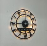 Veteriner Hekimlerine Özel Işıklı Duvar Saati 50x50 cm - Görsel 4