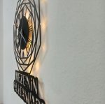 Sekizgen Tasarımlı İsime Özel Işıklı Duvar Saati - Görsel 6