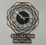 Sekizgen Tasarımlı İsime Özel Işıklı Duvar Saati - Görsel 2