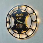 Deri Firmalarına Özel Işıklı Duvar Saati Tasarımı 50x50 cm - Görsel 3