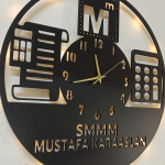 Mali Müşavir Işıklı Duvar Saati – Prestijli Ofis Dekoru 50x50 cm - Görsel 5
