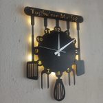 Mutfak Temalı Kişiye Özel Işıklı Duvar Saati – Şık Tasarım 50x50 cm - Görsel 6