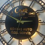 Kişiye Özel Otomotiv Servis Işıklı Duvar Saati – Şık Tasarım 50x50 cm - Görsel 5
