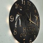 Oto Kuaförlere Özel LED Işıklı Dekoratif Duvar Saati 50x50 cm - Görsel 5