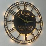 Kişiye Özel Otomotiv Servis Işıklı Duvar Saati – Şık Tasarım 50x50 cm - Görsel 2