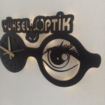 Optik Gözlük Tasarımlı Duvar Saati, Modern Duvar Saati - Görsel 5