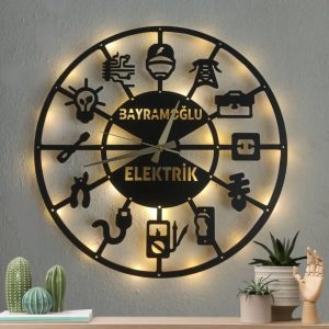 Elektrikçiler ve Elektrik Firmalarına Özel Duvar Saati