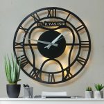 Diş Doktorlarına Özel İsimli Işıklı Duvar Saati