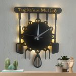 Mutfak Temalı Kişiye Özel Işıklı Duvar Saati – Şık Tasarım 50x50 cm - Görsel 2