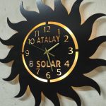 Güneş Enerji Firmasına Özel Işıklı Duvar Saati - Ofis Saati - Görsel 4