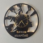 Bayan Kuaförlerine Özel İsimli ve Işıklı Duvar Saati - Görsel 5