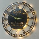 Kişiye Özel Otomotiv Servis Işıklı Duvar Saati – Şık Tasarım 50x50 cm - Görsel 3